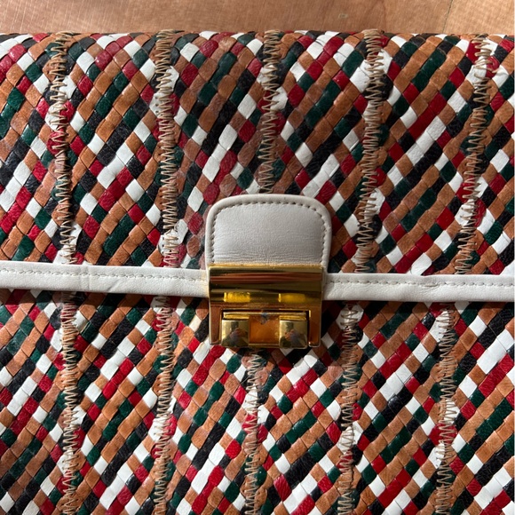 Vintage 1950’s Morris Moskowitz Woven Leather Clutch